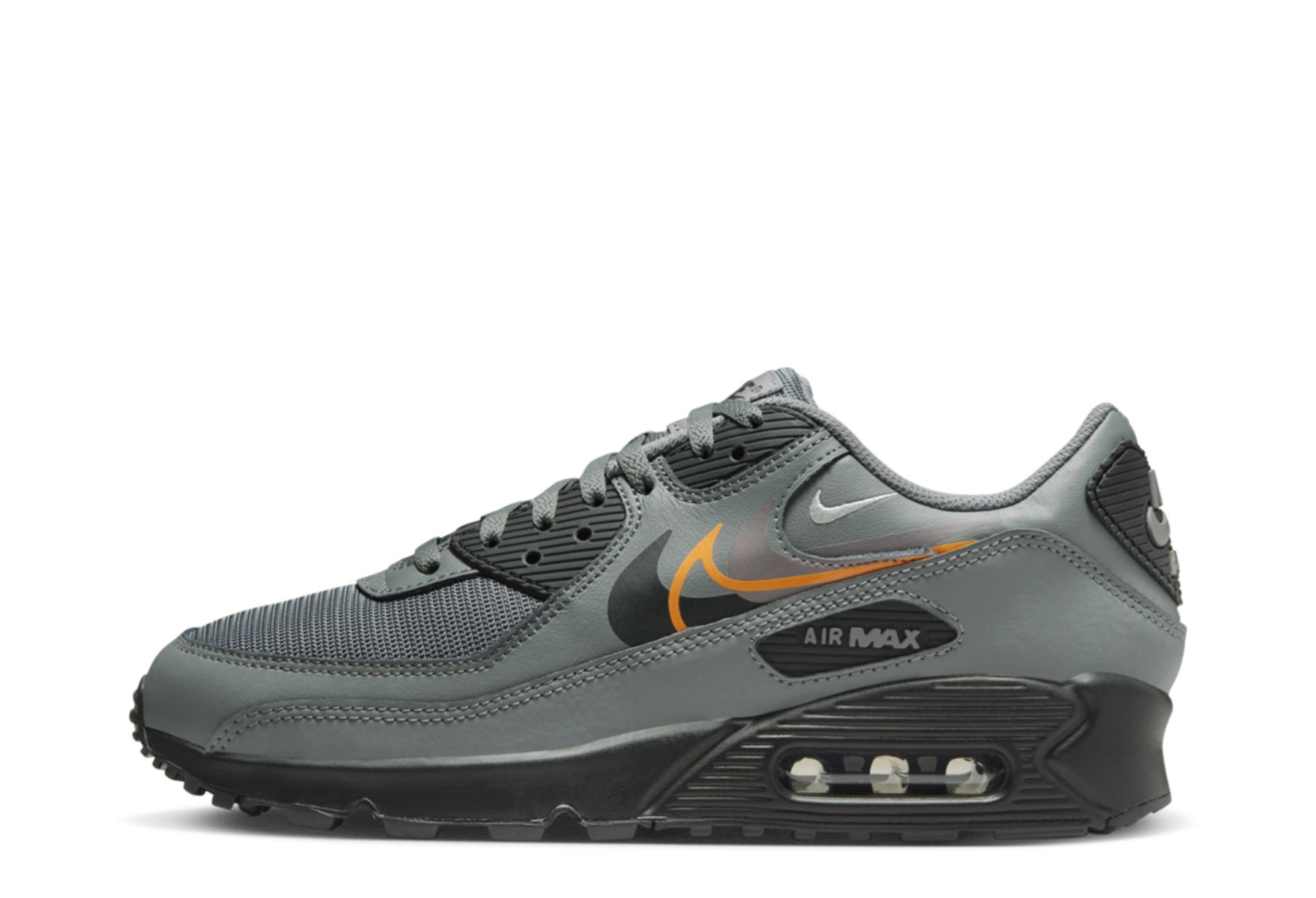 Nike Air Max 90 'Multi Swoosh Grey' (2023) Smoke Grey/Bright Mandarin/Medium Ash/Black sneaker – authenticated on KLEKT