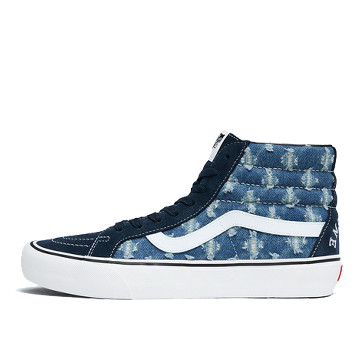Supreme Vans® Hole Punch Denim Sk8-Hi Pro Blue (SS20) sneaker – authenticated on KLEKT
