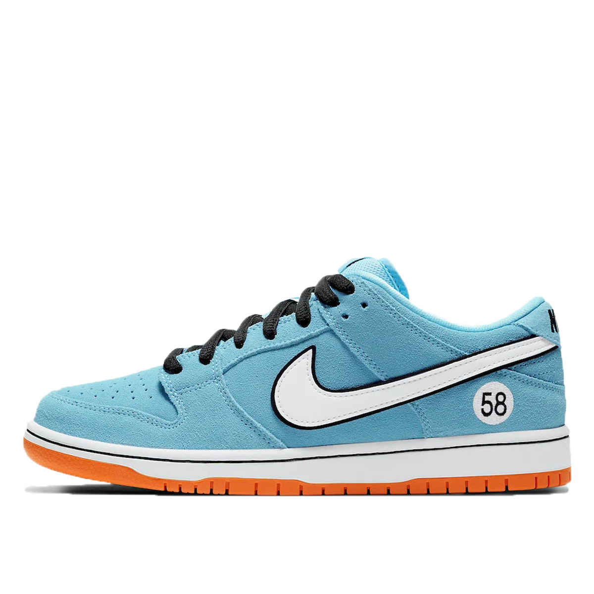 Nike SB Dunk Low Club 58 'Gulf' (2021) BLUE CHILL/SAFETY ORANGE//BLACK/WHITE sneaker – authenticated on KLEKT