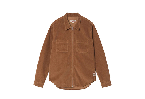 Stussy Wide Wale Cord Zip Shirt Copper (FW22)