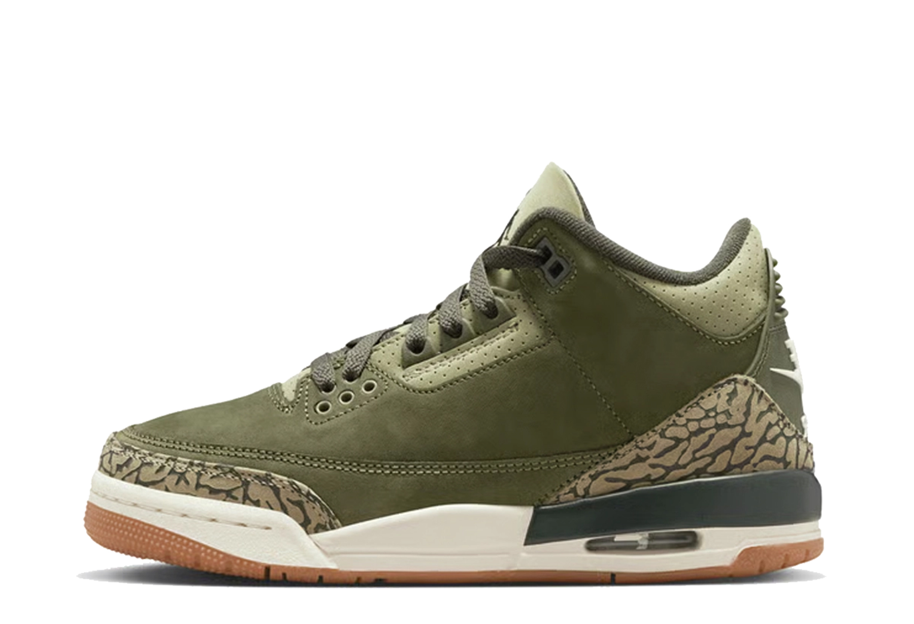 Air Jordan 3 Retro GS 'Family Affair' (2025) Olive/Neutral Olive/Sail/Sequoia sneaker – authenticated on KLEKT