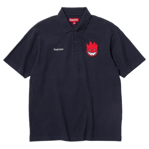 Supreme x Spitfire Polo 'Navy' (2026) – authenticated on KLEKT