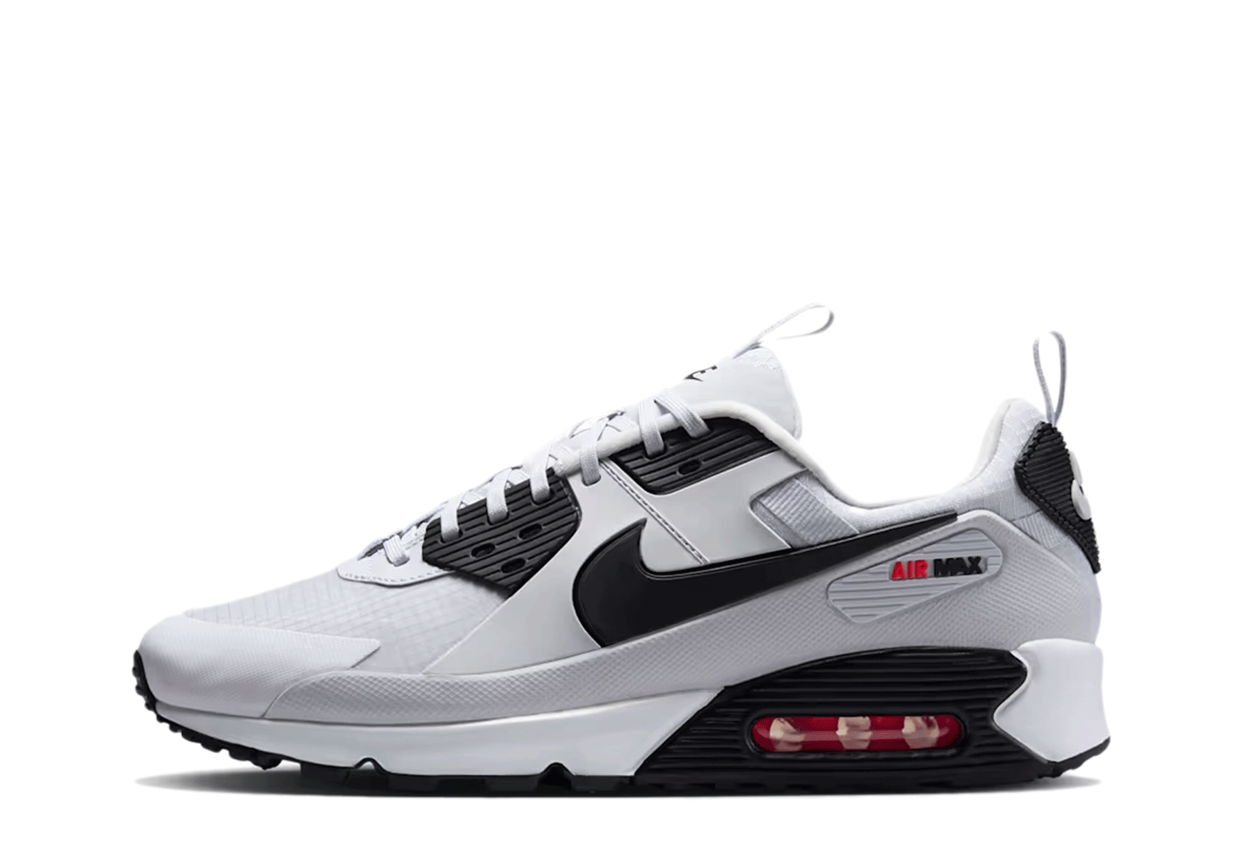 Nike Air Max 90 Drift 'Pure Platinum' (2026) Pure Platinum/Bright Crimson/Black sneaker – authenticated on KLEKT