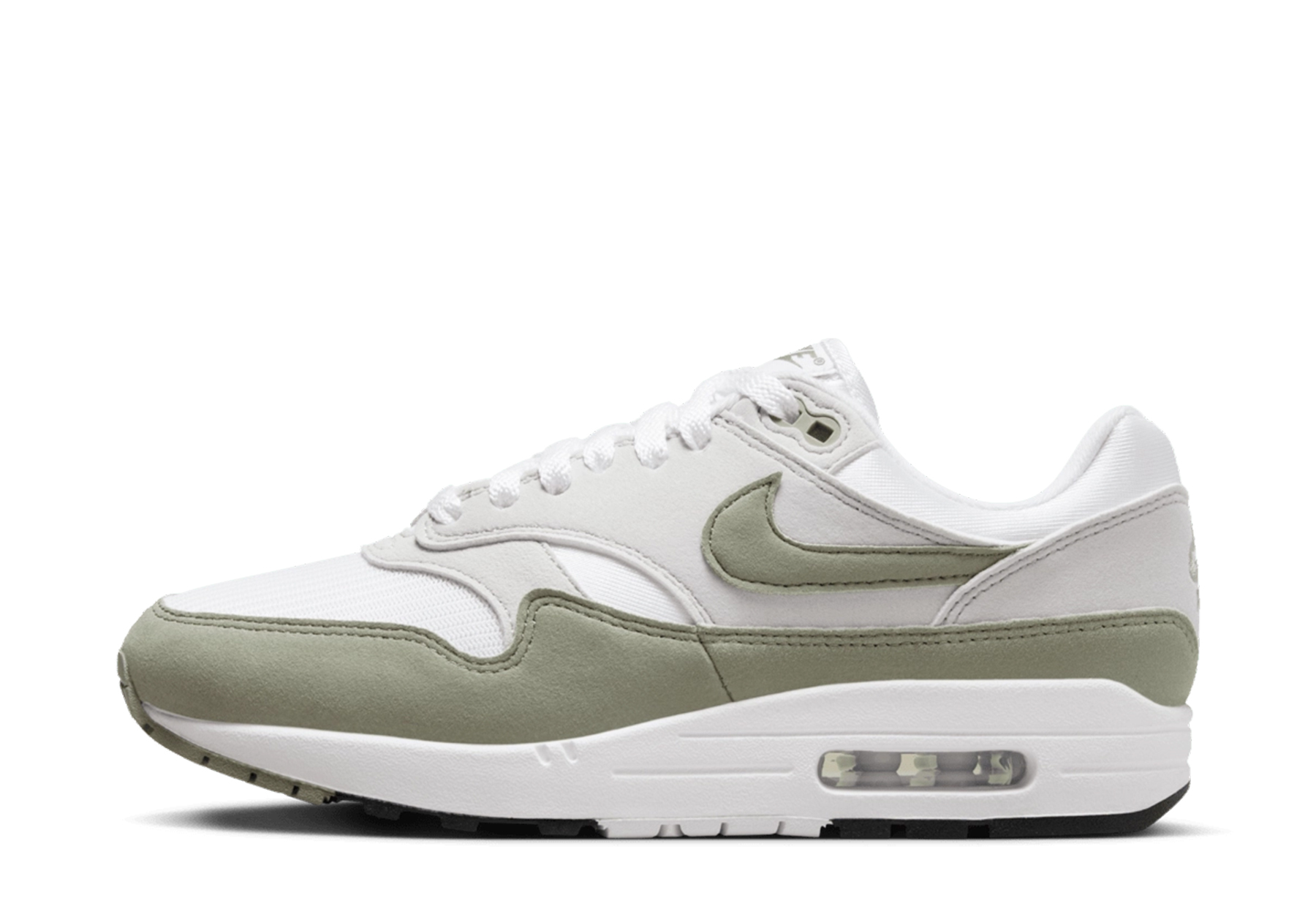 Nike Air Max 1 ’87 'Light Army' (2024) White/Light Army/Neutral Grey/Black sneaker – authenticated on KLEKT