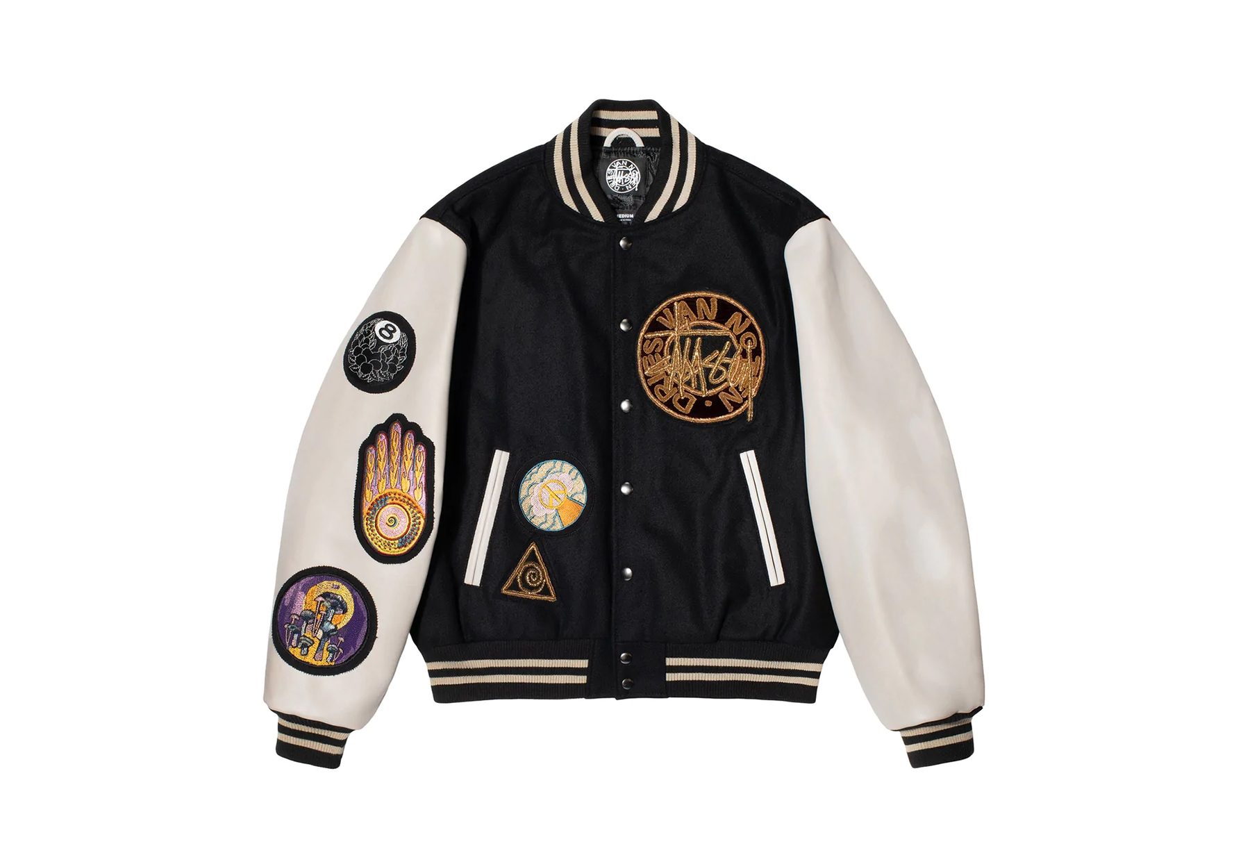 Stussy x Dries Van Noten Varsity Jacket (FW22) BLACK/WHITE sneaker – authenticated on KLEKT