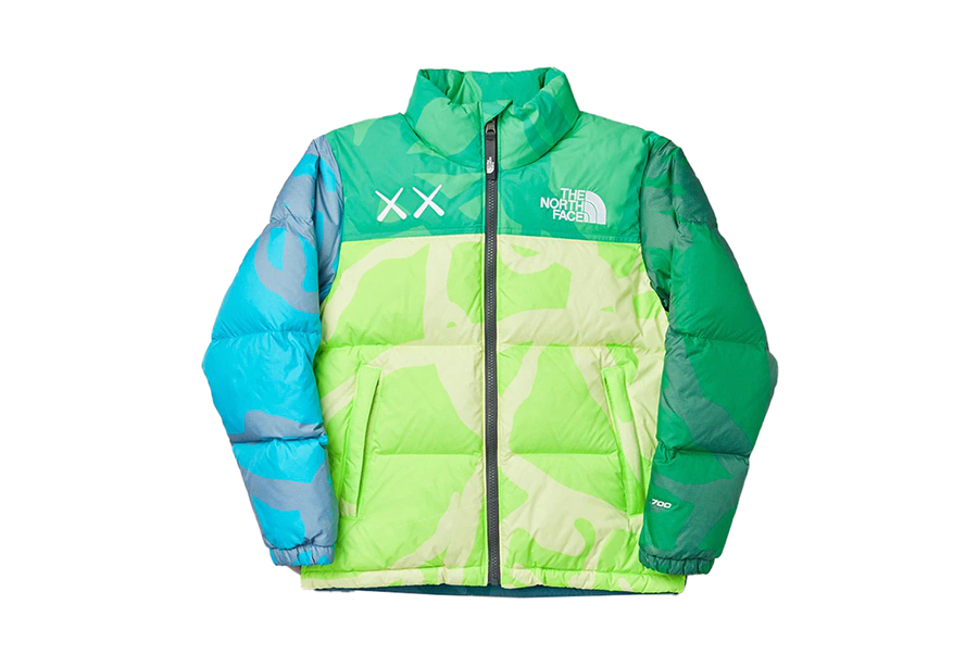 Kaws x KAWS Nuptse Jacket Green/Blue (FW21) GREEN/BLUE sneaker – authenticated on KLEKT