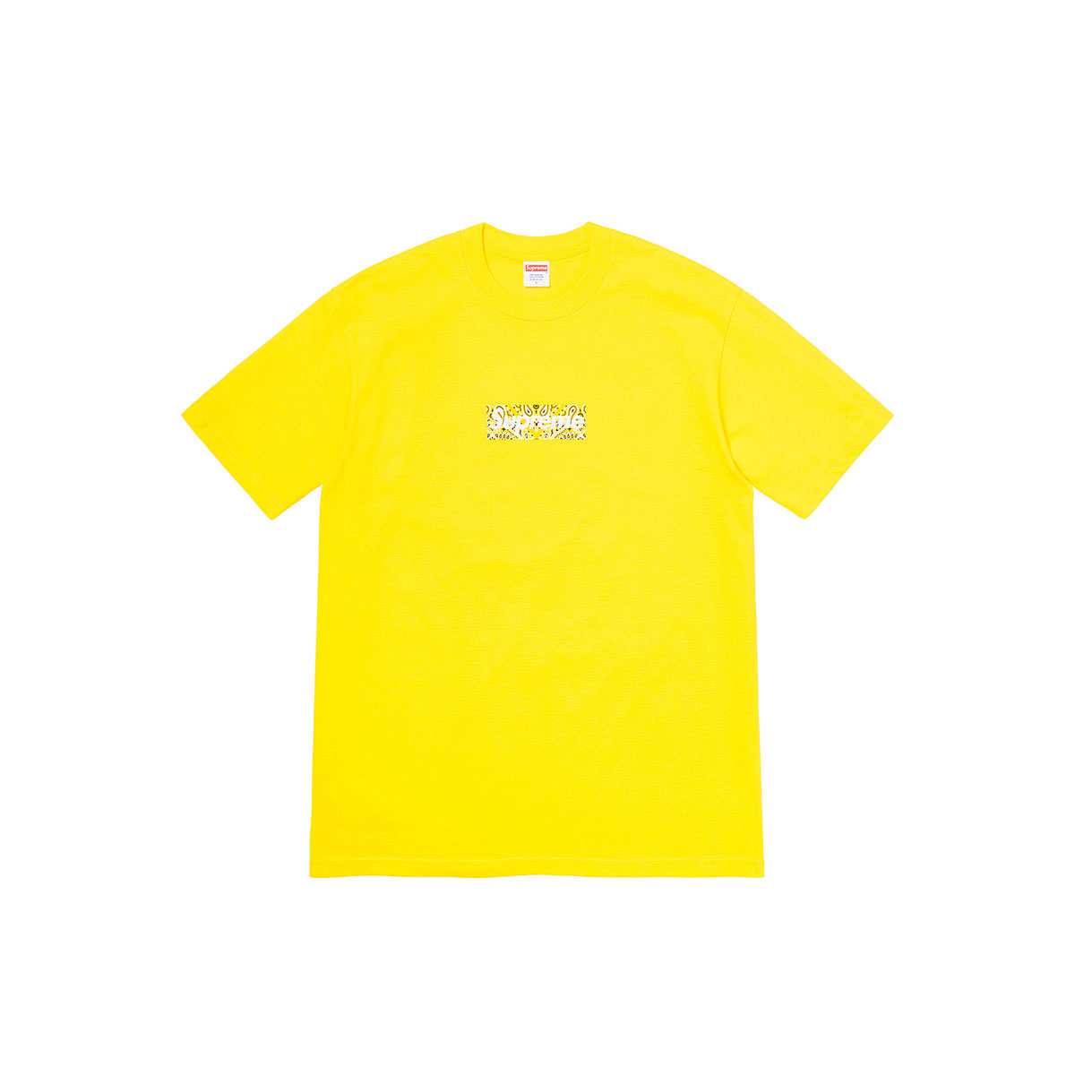 Supreme Bandana Box Logo T-Shirt Tee Yellow (FW19) sneaker – authenticated on KLEKT
