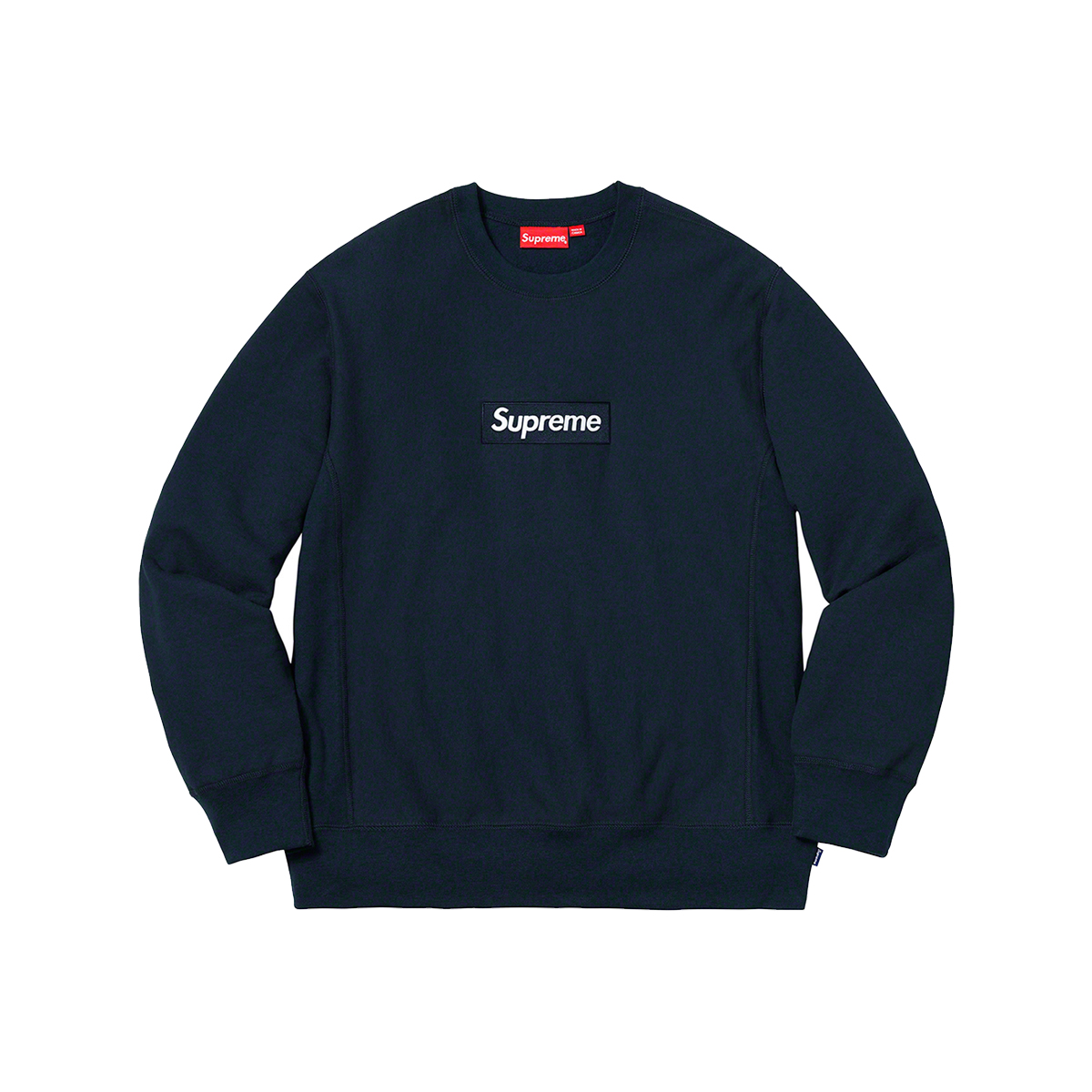Supreme Box Logo Crewneck Sweatshirt Navy (FW18) sneaker – authenticated on KLEKT