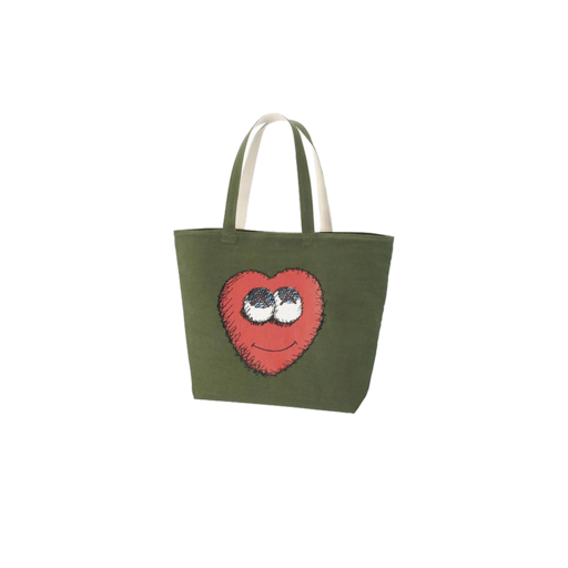 Kaws x Uniqlo Heart Tote Bag Olive (SS16)