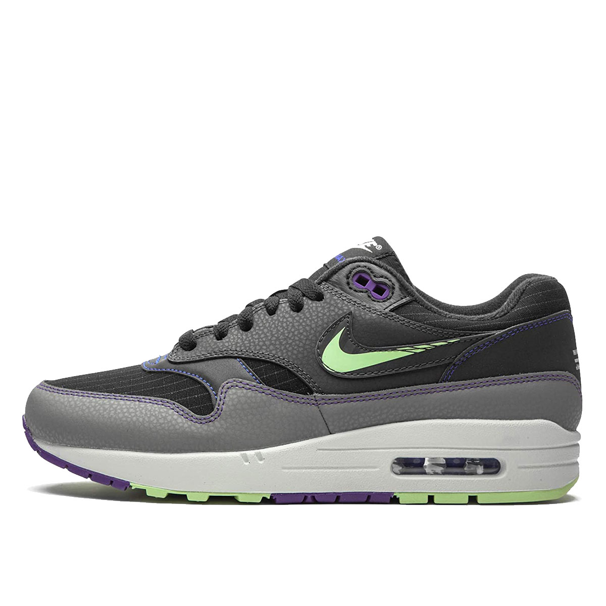 Nike Air Max 1 Future Swoosh Pack Black Volt (2019) BLACK/VOLT-BLUE sneaker – authenticated on KLEKT