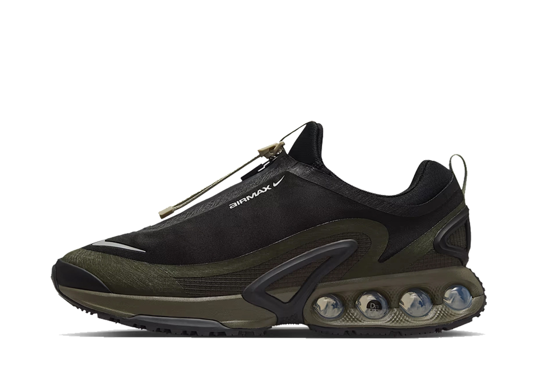 Nike Air Max Dn Roam 'Black & Cargo Khaki' (2025) Black/Cargo Khaki/Stone/Metallic Silver sneaker – authenticated on KLEKT