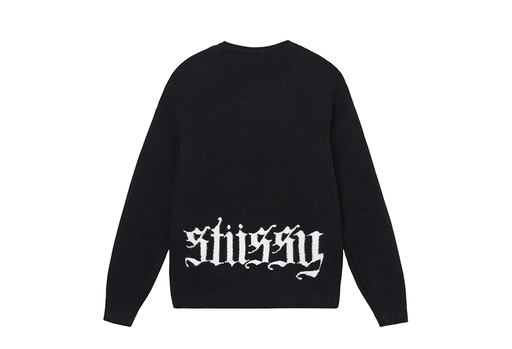 Stussy Gothic Sweater Black (FW22)