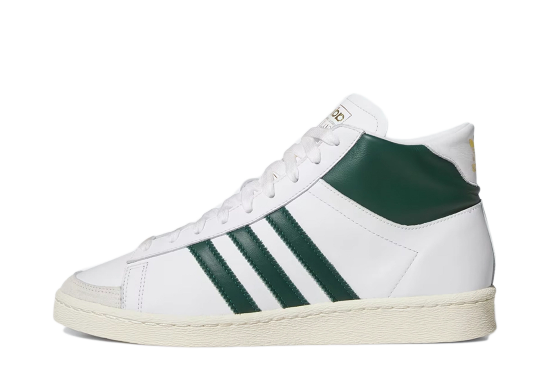 Adidas Jabbar High 'Cloud White & Collegiate Green' (2025) Cloud White/Collegiate Green/Off White sneaker – authenticated on KLEKT