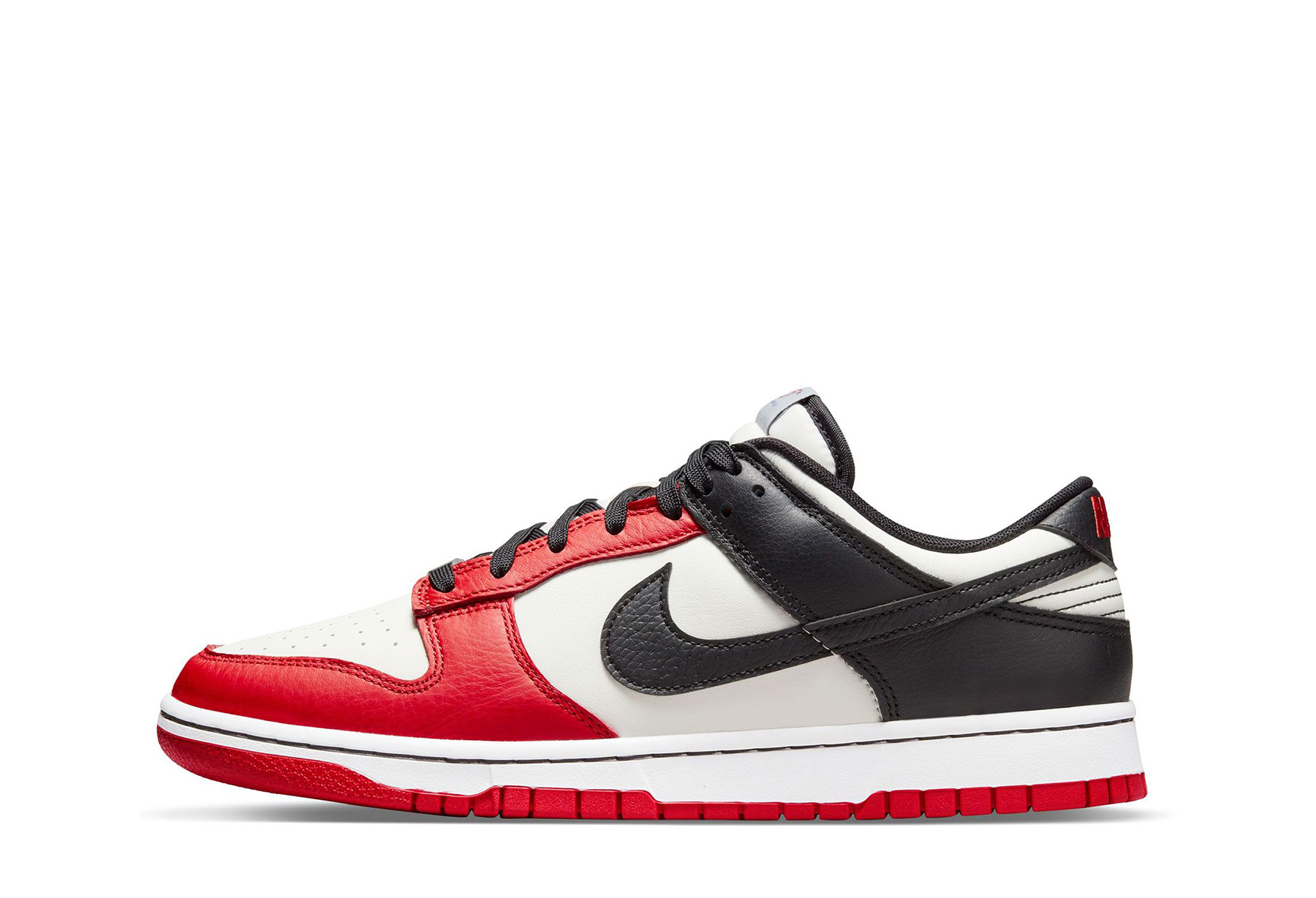 Nike x NBA Dunk Low EMB 'Chicago' (2021) SAIL/BLACK-BLACK-CHILE RED sneaker – authenticated on KLEKT