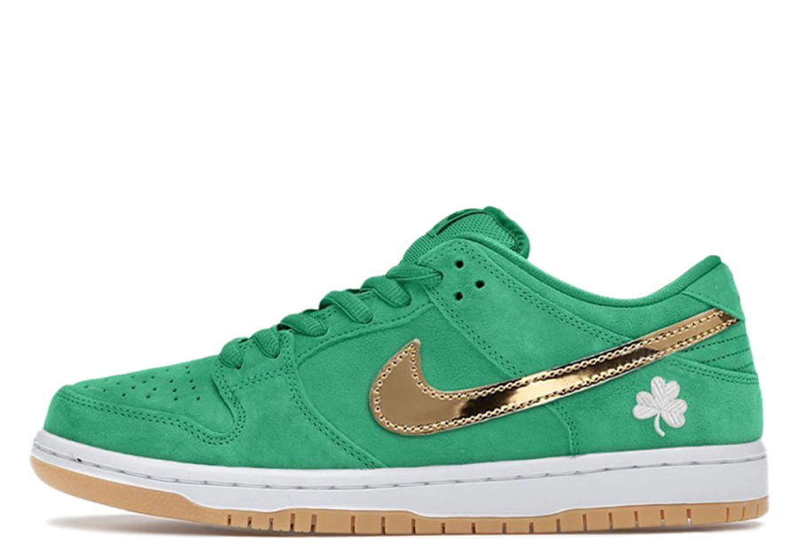 Nike SB Dunk Low Pro 'St. Patrick's Day' (2022) green/white/black/gold sneaker – authenticated on KLEKT