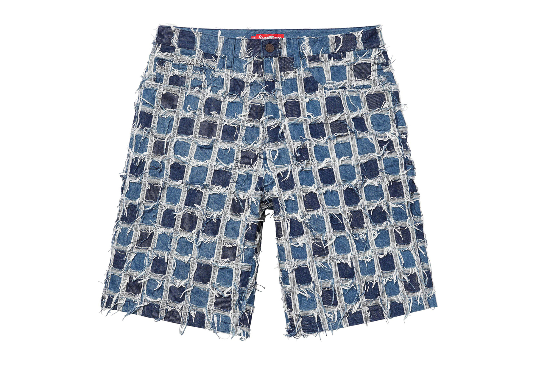 Supreme Frayed Patchwork Baggy Denim Short Washed Blue (SS23) WASHED BLUE sneaker – authenticated on KLEKT