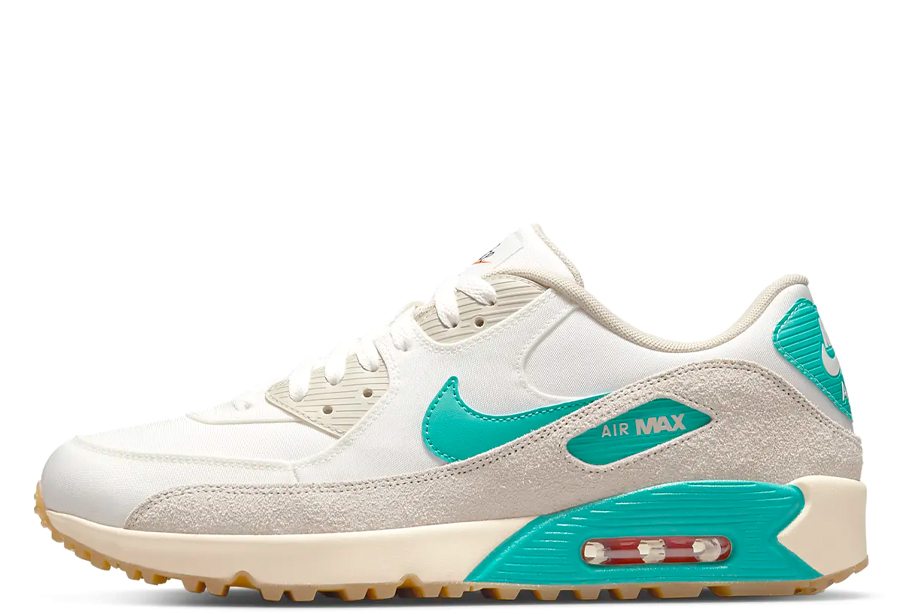 Nike Air Max 90 G Golf White Gray Blue (2022) Sail/Pearl White/Light Orewood Brown/Washed Teal sneaker – authenticated on KLEKT