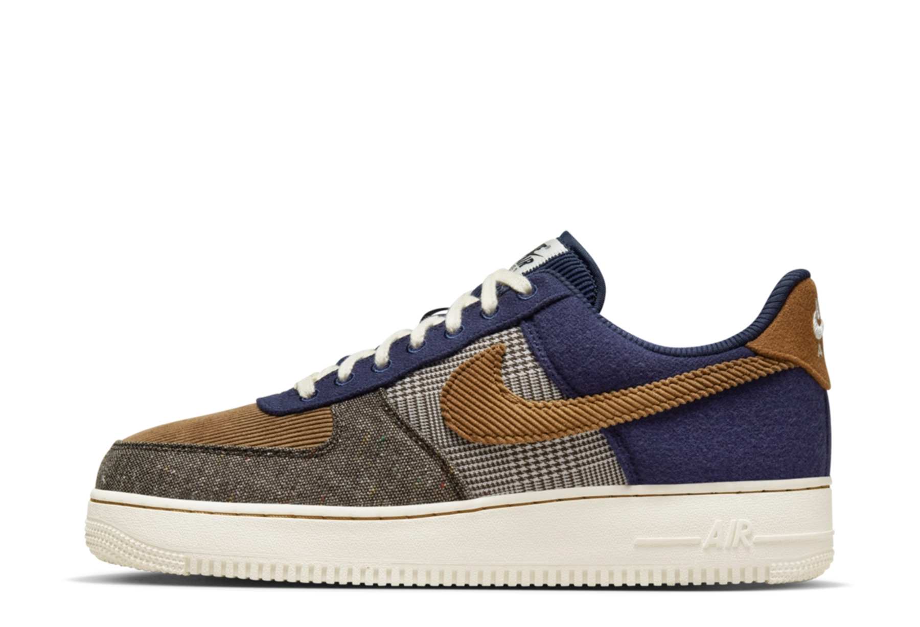 Nike Air Force 1 Low 'Tweed Corduroy' (2023) Midnight Navy/Ale Brown sneaker – authenticated on KLEKT