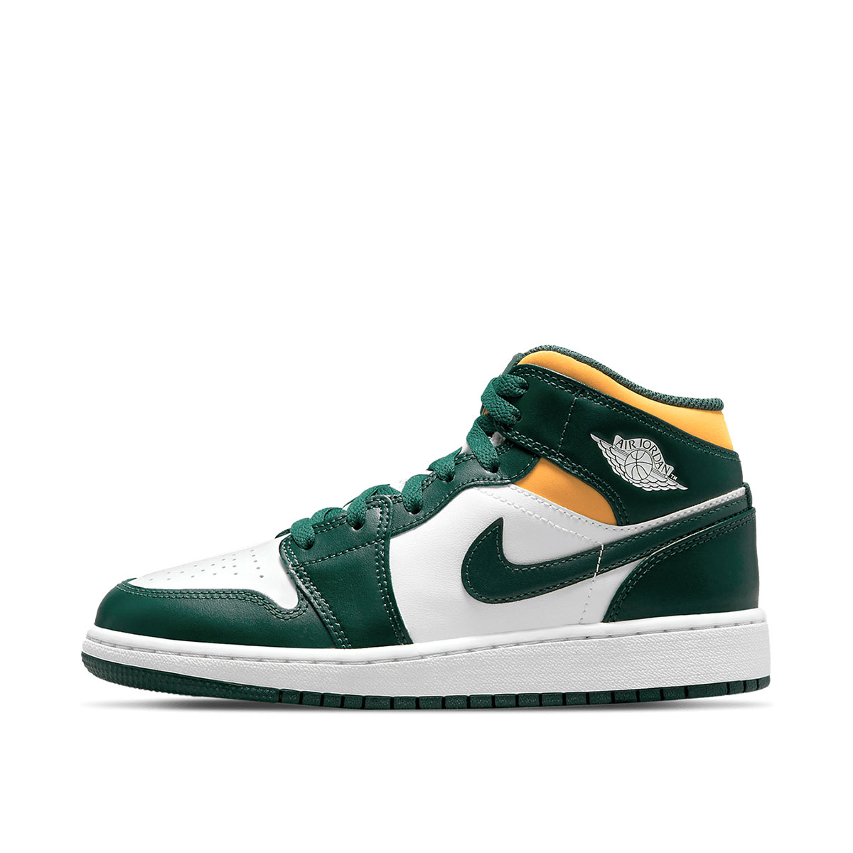 Air Jordan 1 Mid Sonics (GS) 2021) NOBLE GREEN/POLLEN-WHITE sneaker – authenticated on KLEKT