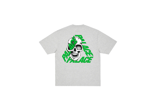 Palace P3 Skull T-Shirt 'Grey Marl' (SS25) – authenticated on KLEKT