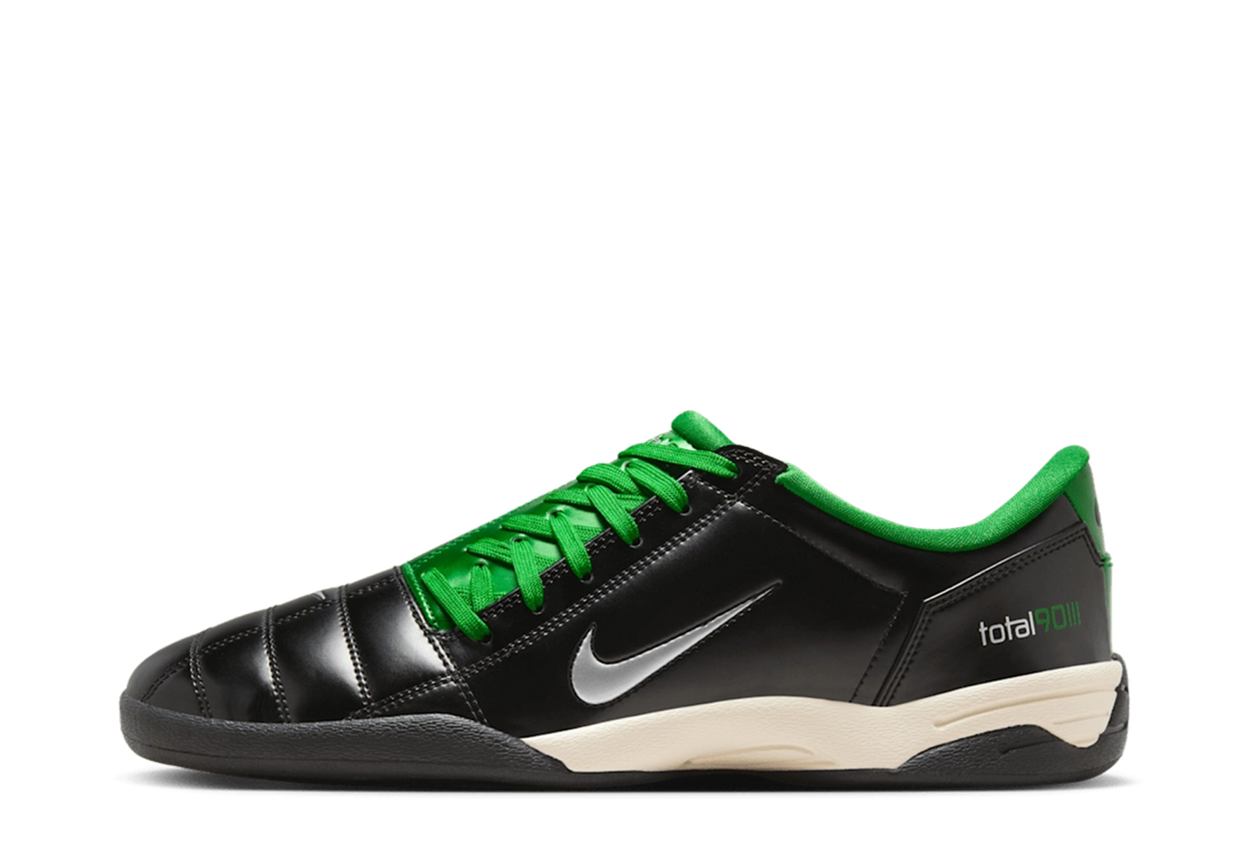 Nike Total 90 SP .SWOOSH 'Quit The Rage' (2025) Black/Apple Green/Natural/Metallic Silver sneaker – authenticated on KLEKT