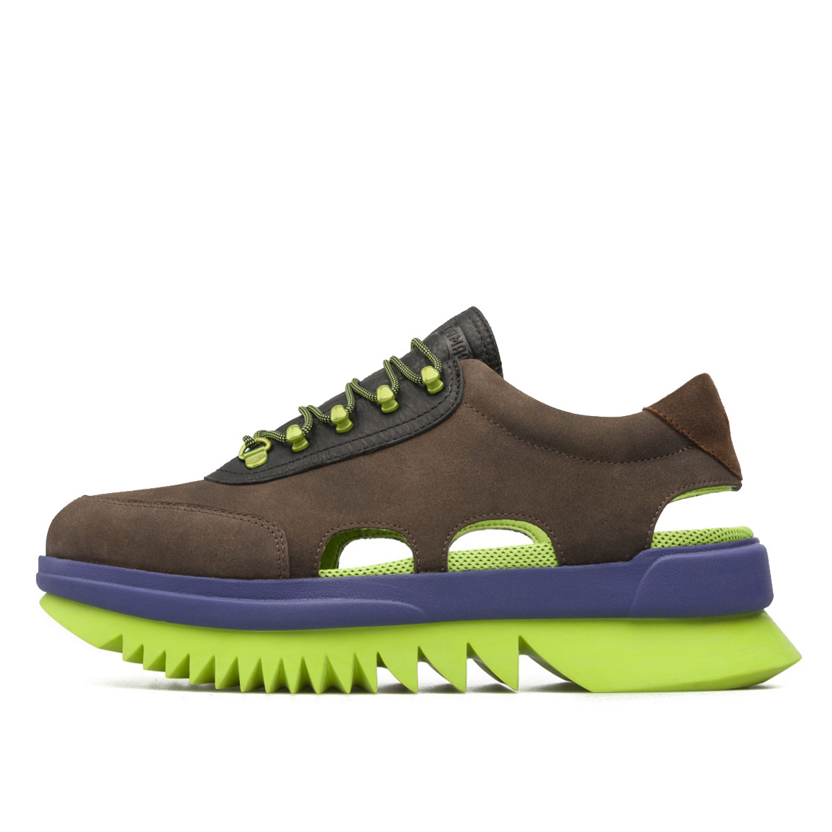 Brands Other Camper Lab x Romain Kremer Brown Neon (2017) Brown/Neon/Navy sneaker – authenticated on KLEKT