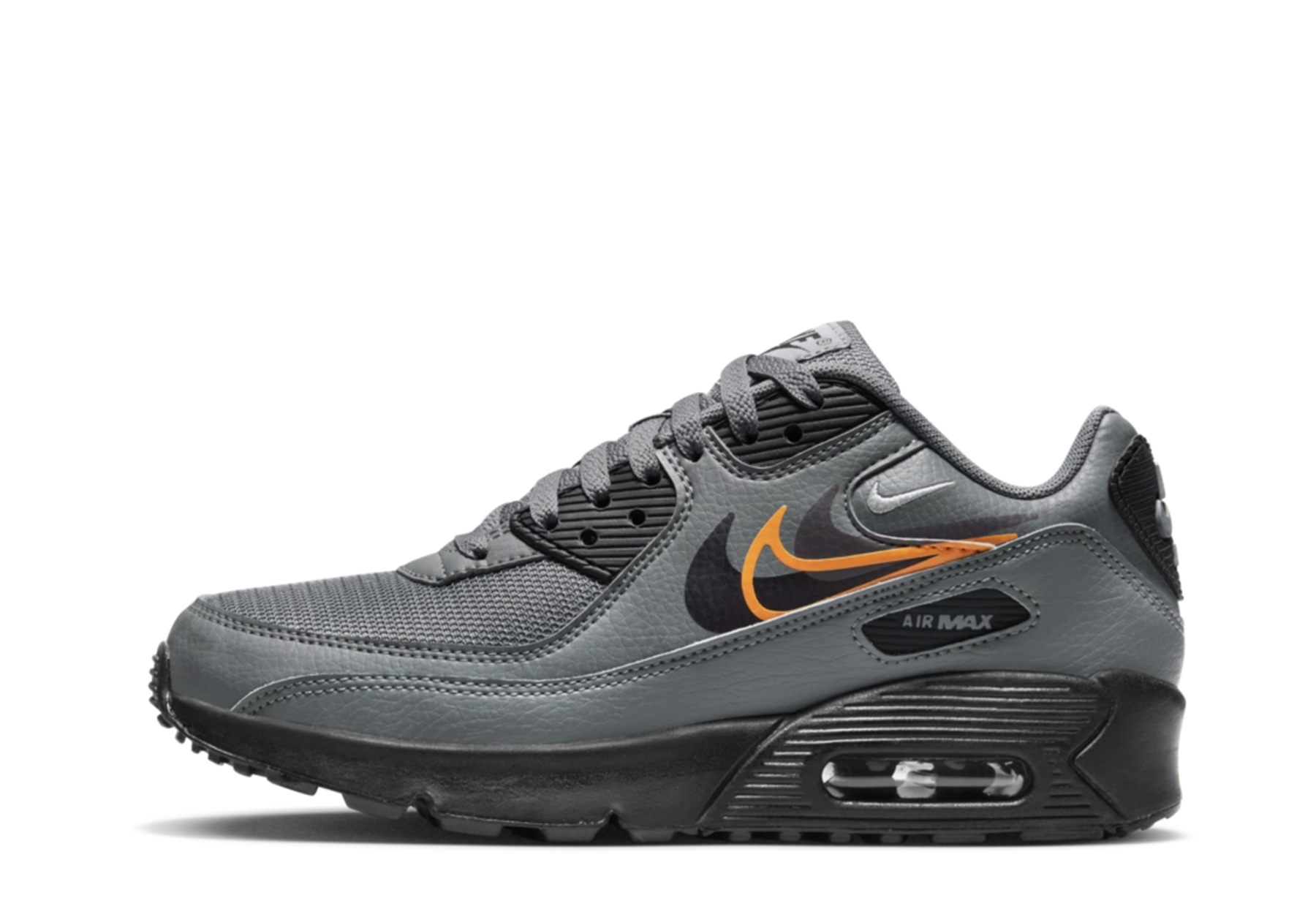 Nike Air Max 90 GS 'Multi Swoosh Grey' (2023) Grey/Black/Orange sneaker – authenticated on KLEKT