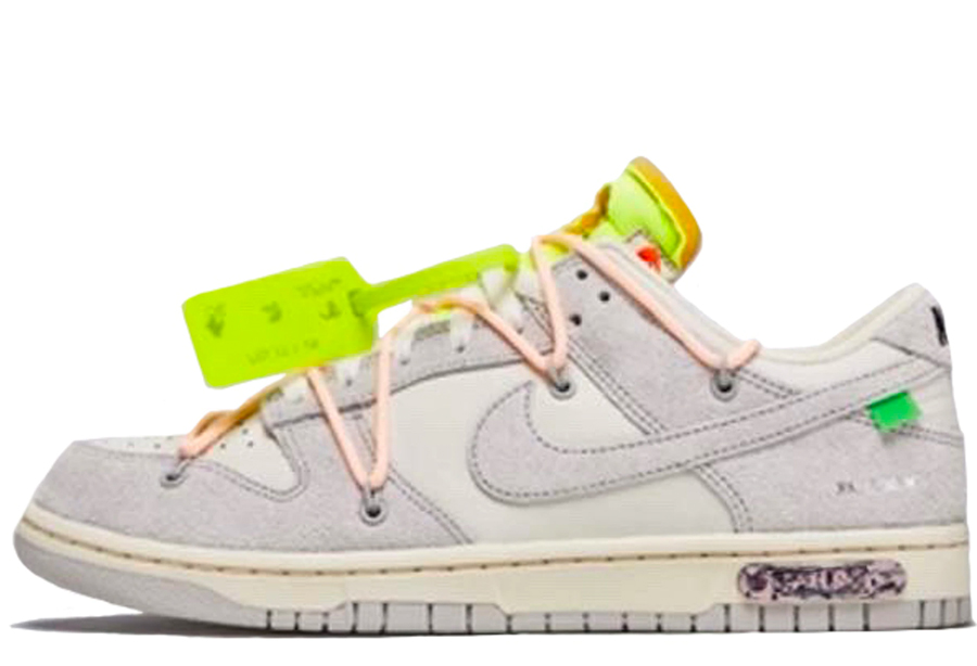 Nike x Off-White Dunk Low 'Lot 12' (2021) Sail/Neutral Grey-Crimson Tint sneaker – authenticated on KLEKT
