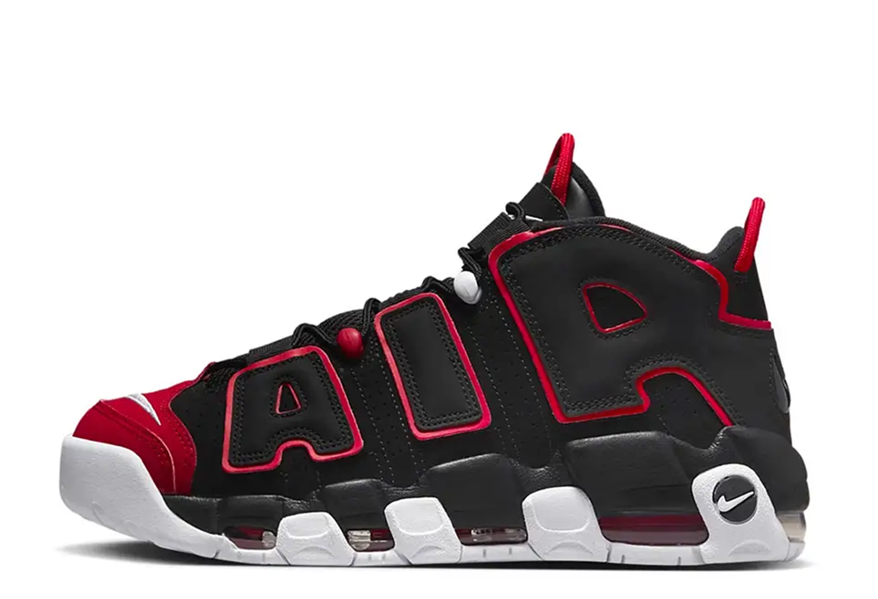 Nike Air More Uptempo Red Toe (2022) BLACK/WHITE/RED sneaker – authenticated on KLEKT