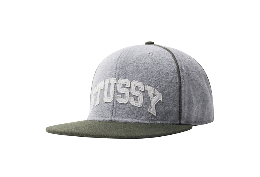 Stussy Melton Piped Arch Cap Heather Grey (FW21) HEATHER GREY sneaker – authenticated on KLEKT