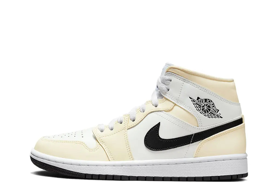 Air Jordan 1 Mid WMNS 'Coconut Milk' (2022) COCONUT MILK/BLACK-SUMMIT WHITE-WHITE sneaker – authenticated on KLEKT