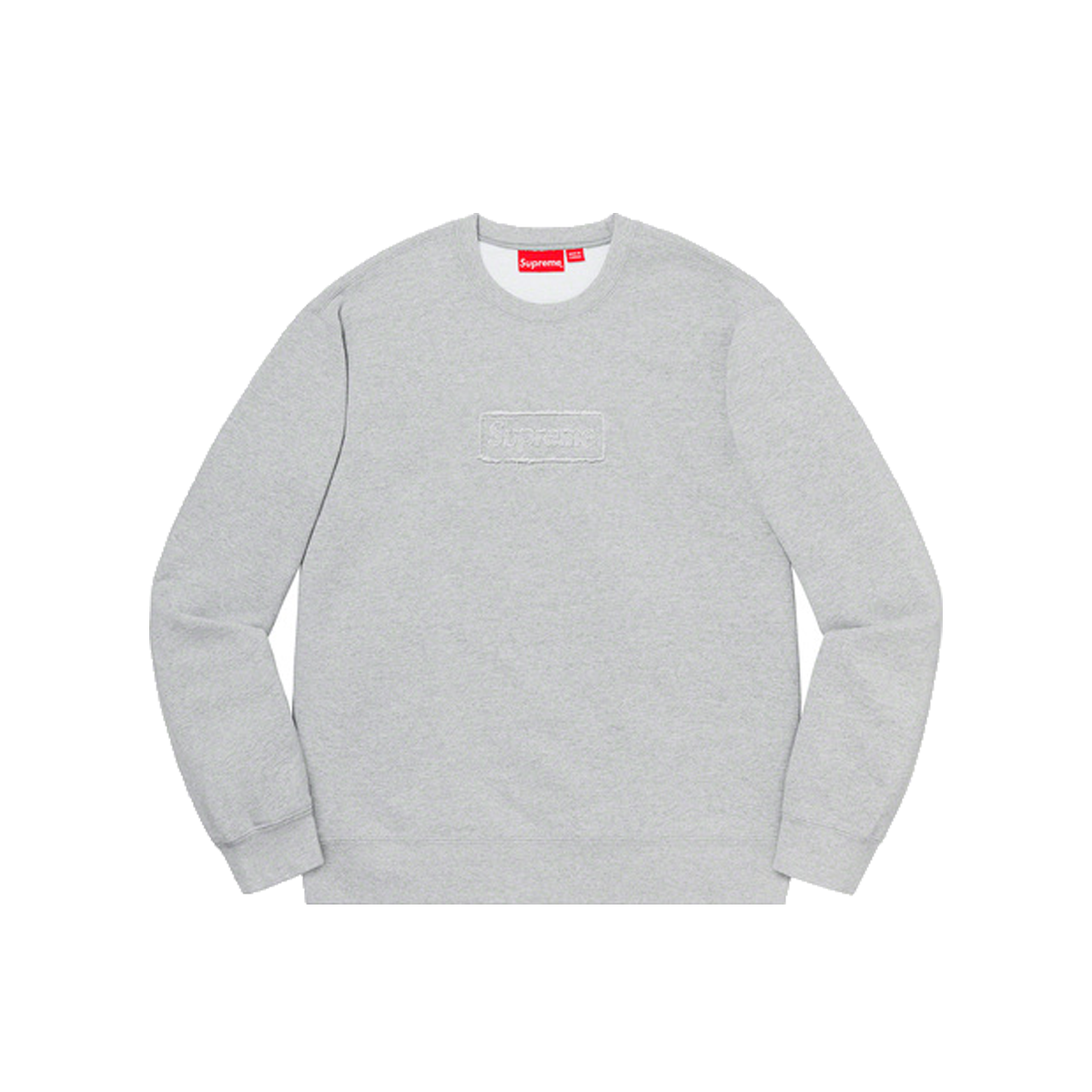 Supreme Cutout Logo Crewneck Heather Grey (SS20) sneaker – authenticated on KLEKT