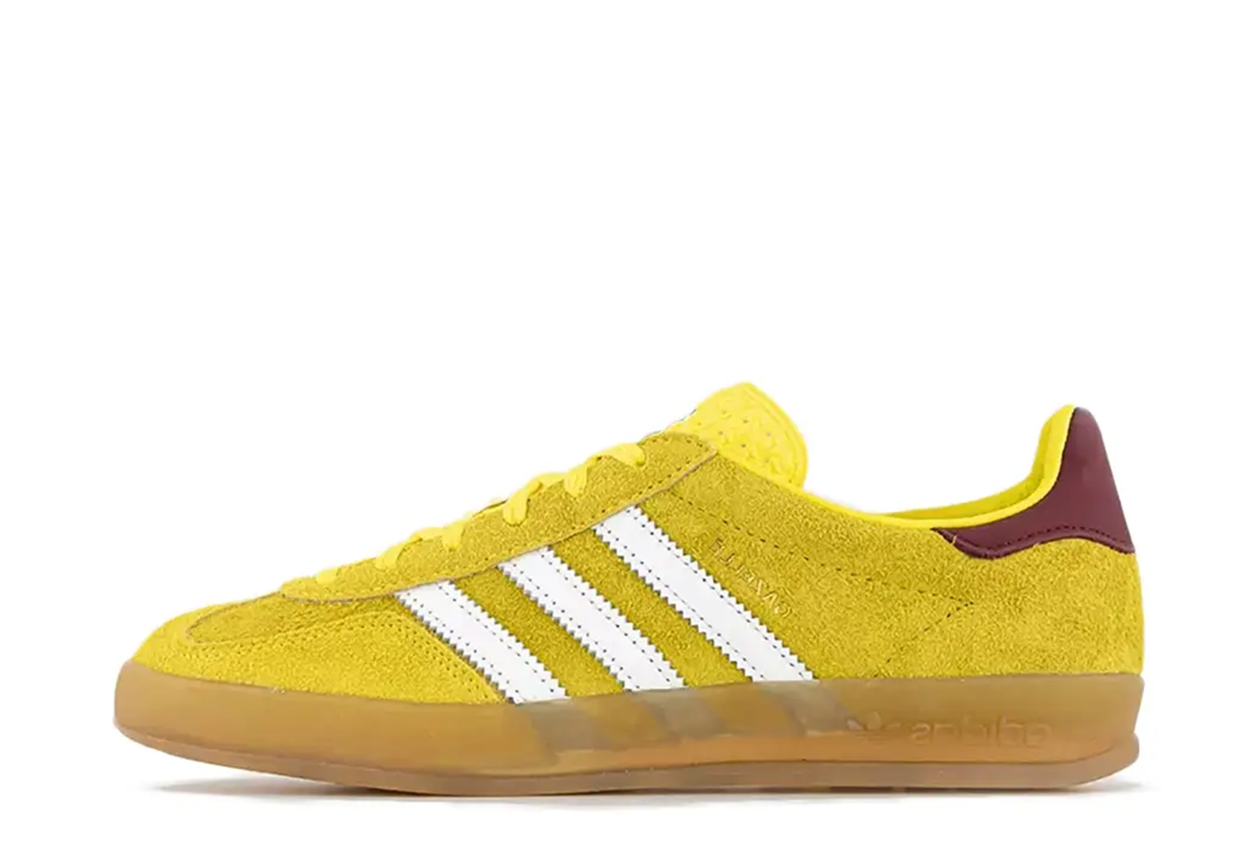 Adidas Gazelle Indoor WMNS Bright Yellow Burgundy (2023) YELLOW/BURGUNDY sneaker – authenticated on KLEKT