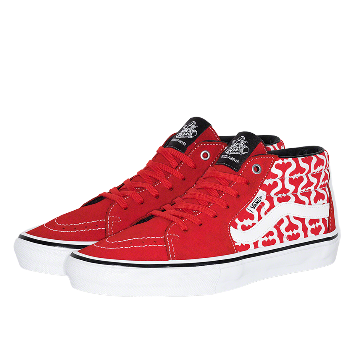 Supreme x Vans Monogram S Logo Skate Grosso Mid Red (SS21) RED sneaker – authenticated on KLEKT