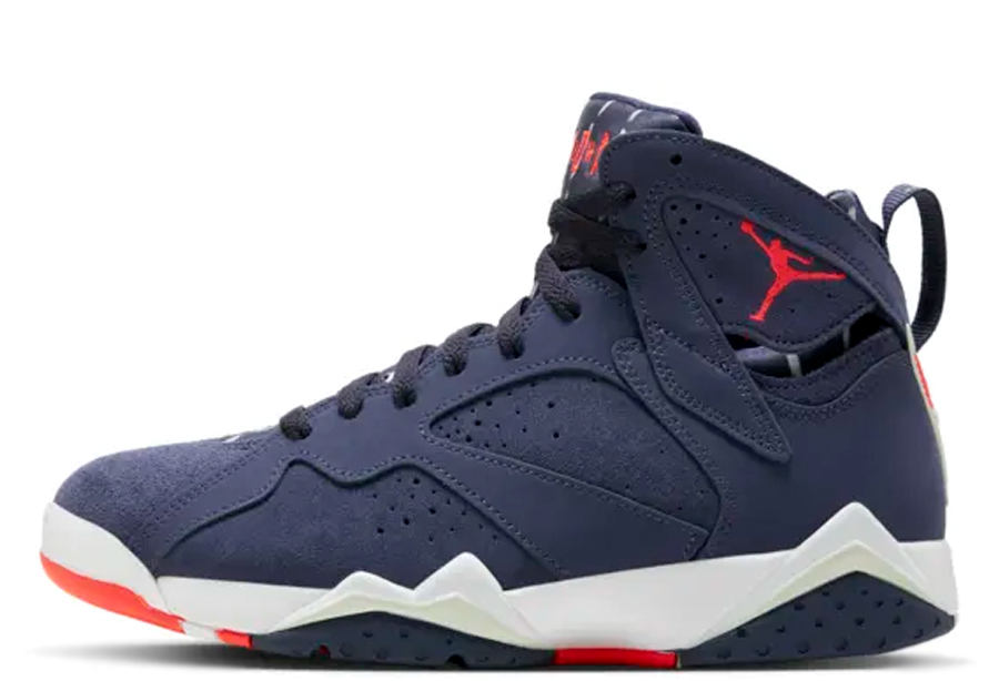 Air Jordan 7 'Quai 54 Navy' (2022) Neutral Indigo/Bright Crimson sneaker – authenticated on KLEKT
