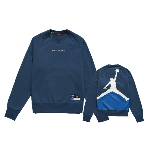 Air Jordan x Fragment Fleece Crew Sweat Navy White (FW20)