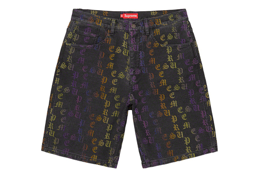 Supreme Gradient Jacquard Denim Short Black (SS22)