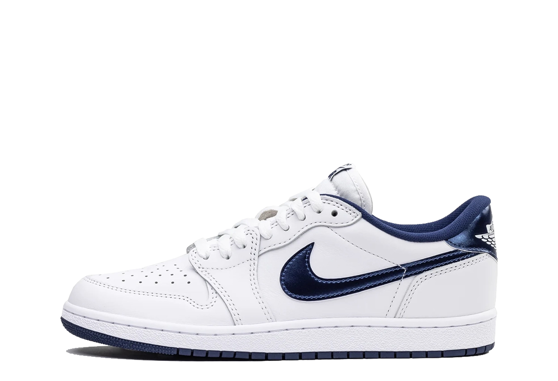 Air Jordan 1 Low '85 'Metallic Navy' (2024) Summit White/Navy/White sneaker – authenticated on KLEKT