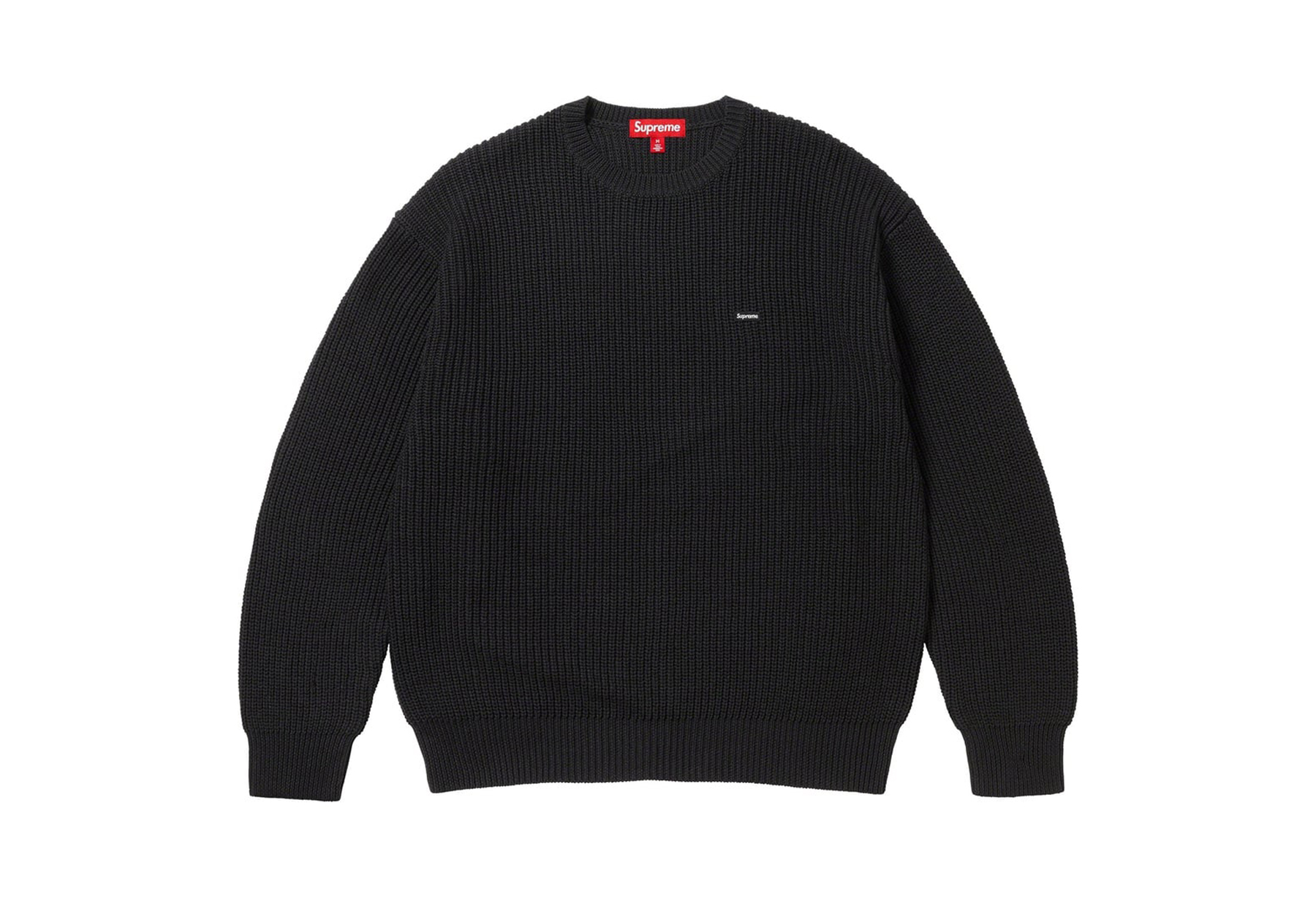 Supreme Small Box Ribbed Sweater Black (FW23) BLACK sneaker – authenticated on KLEKT