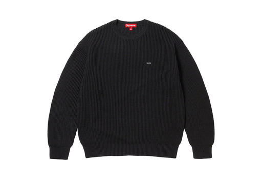 Supreme Small Box Ribbed Sweater Black (FW23)