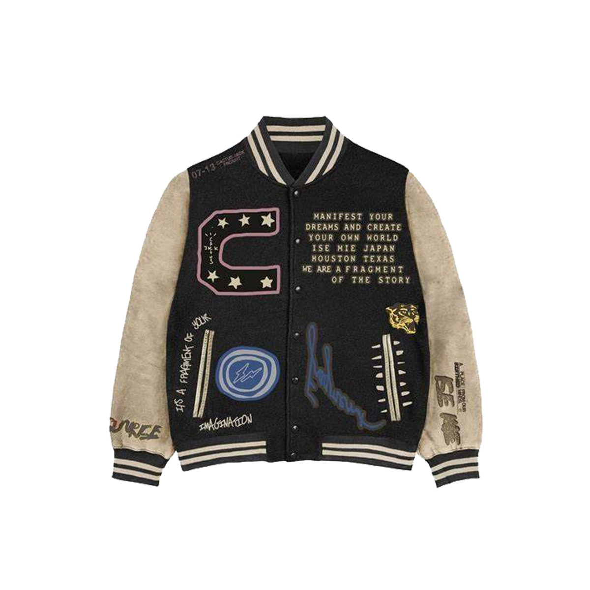 Travis Scott Cactus Jack For Fragment Manifest Letterman Jacket Brown/Cream (SS21) BROWN/CREAM sneaker – authenticated on KLEKT