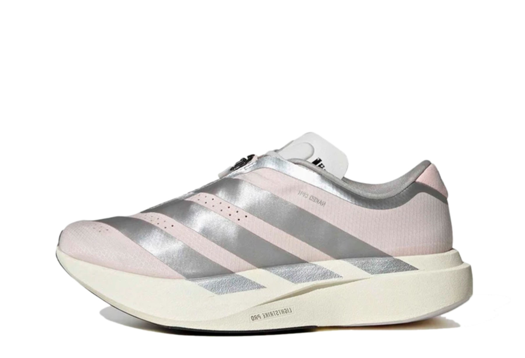 Adidas Adizero Evo SL x NAKED Copenhagen WMNS (2026) Blush Pink/Silver/Cream sneaker – authenticated on KLEKT