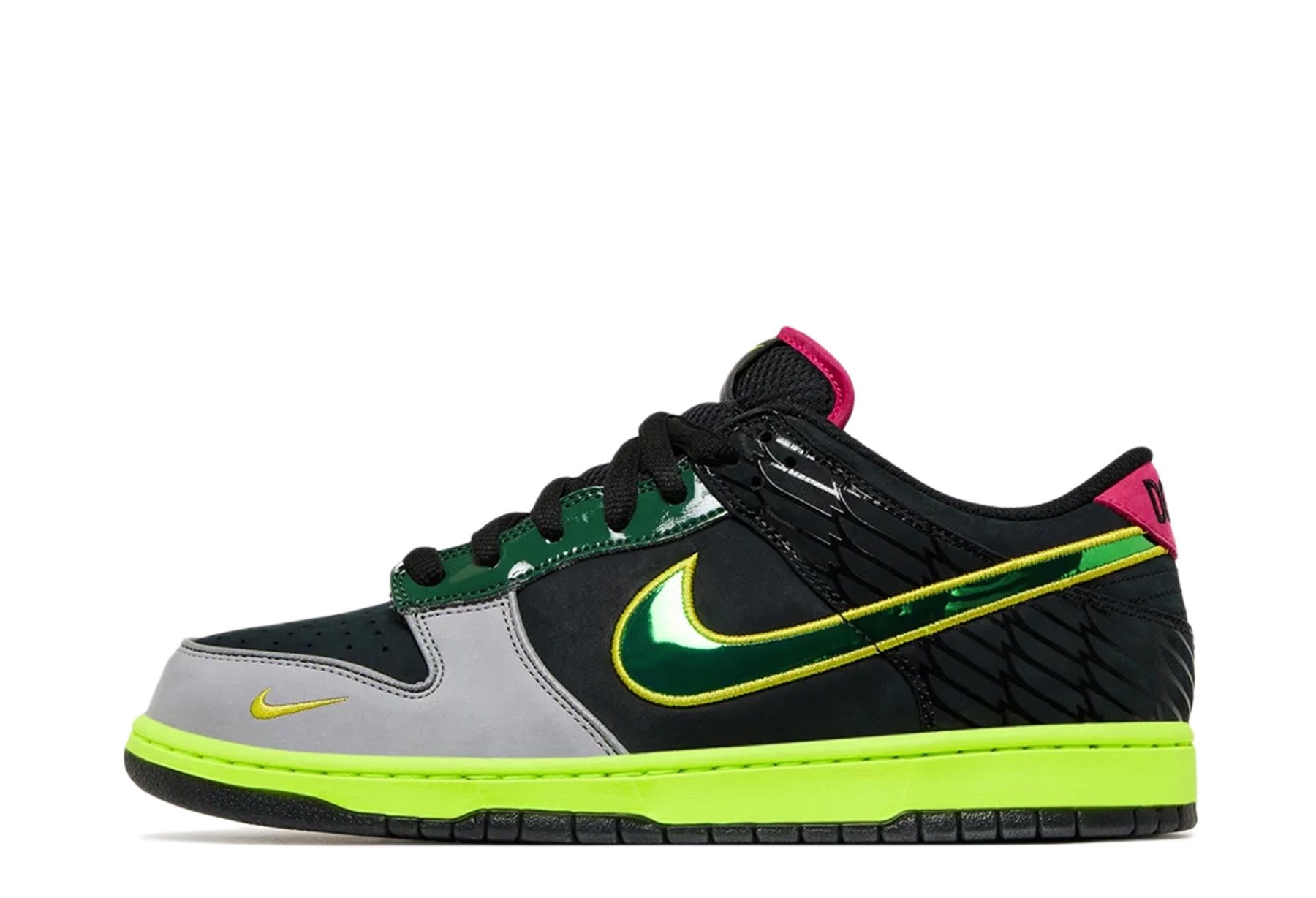 Nike x DOAF Dunk Low 'What The Duck - Home' - GOAT Exclusive (2024) Black/Vivid Pink/Volt/Apple Green sneaker – authenticated on KLEKT