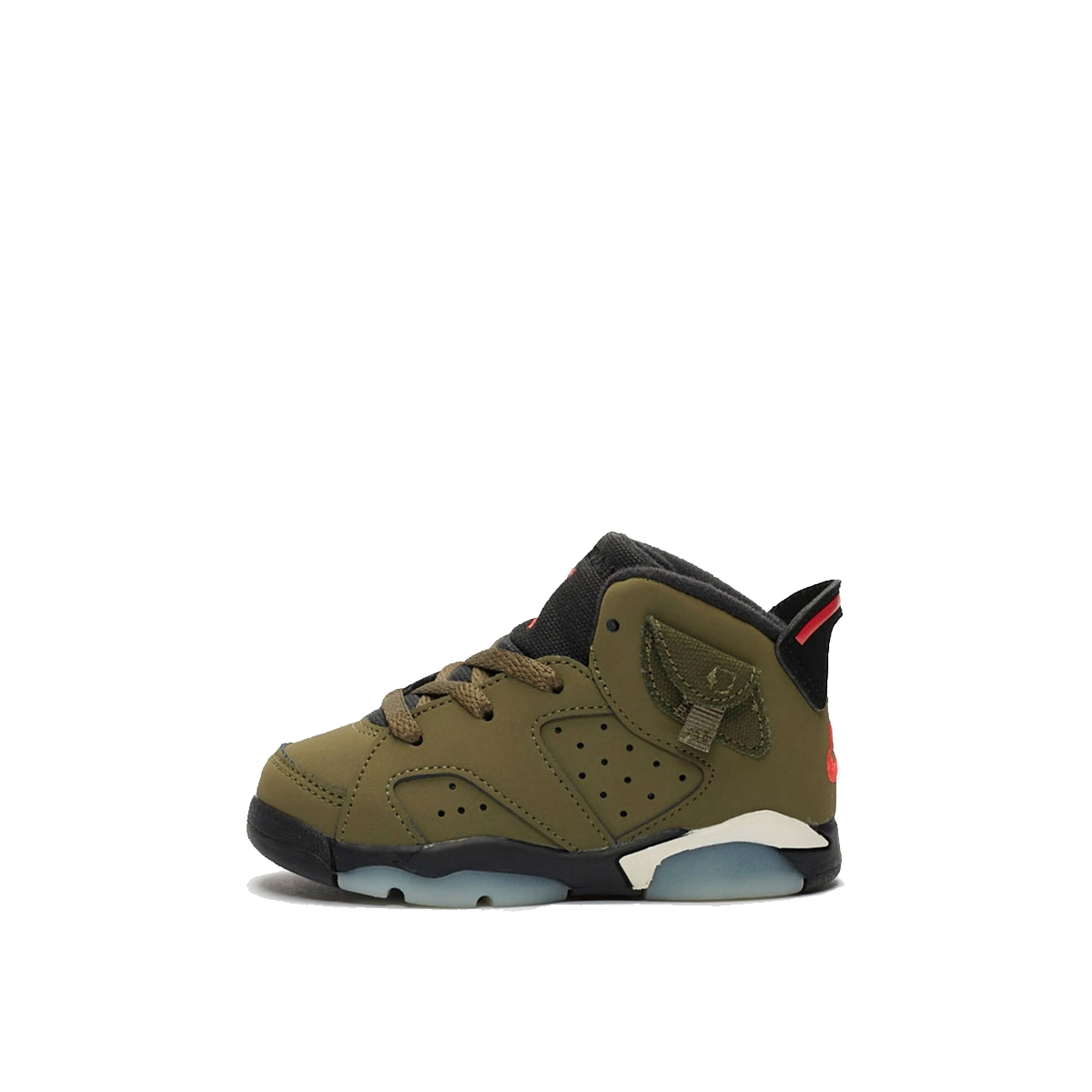 Air Jordan x Travis Scott 6 Medium Olive (TD) (2019) MEDIUM OLIVE/BLACK-SAIL-UNIVERSITY RED sneaker – authenticated on KLEKT