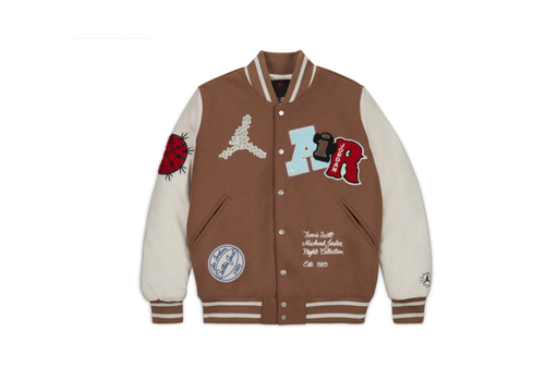 Air Jordan x Travis Scott Varsity Jacket Antique Brown (FW22)