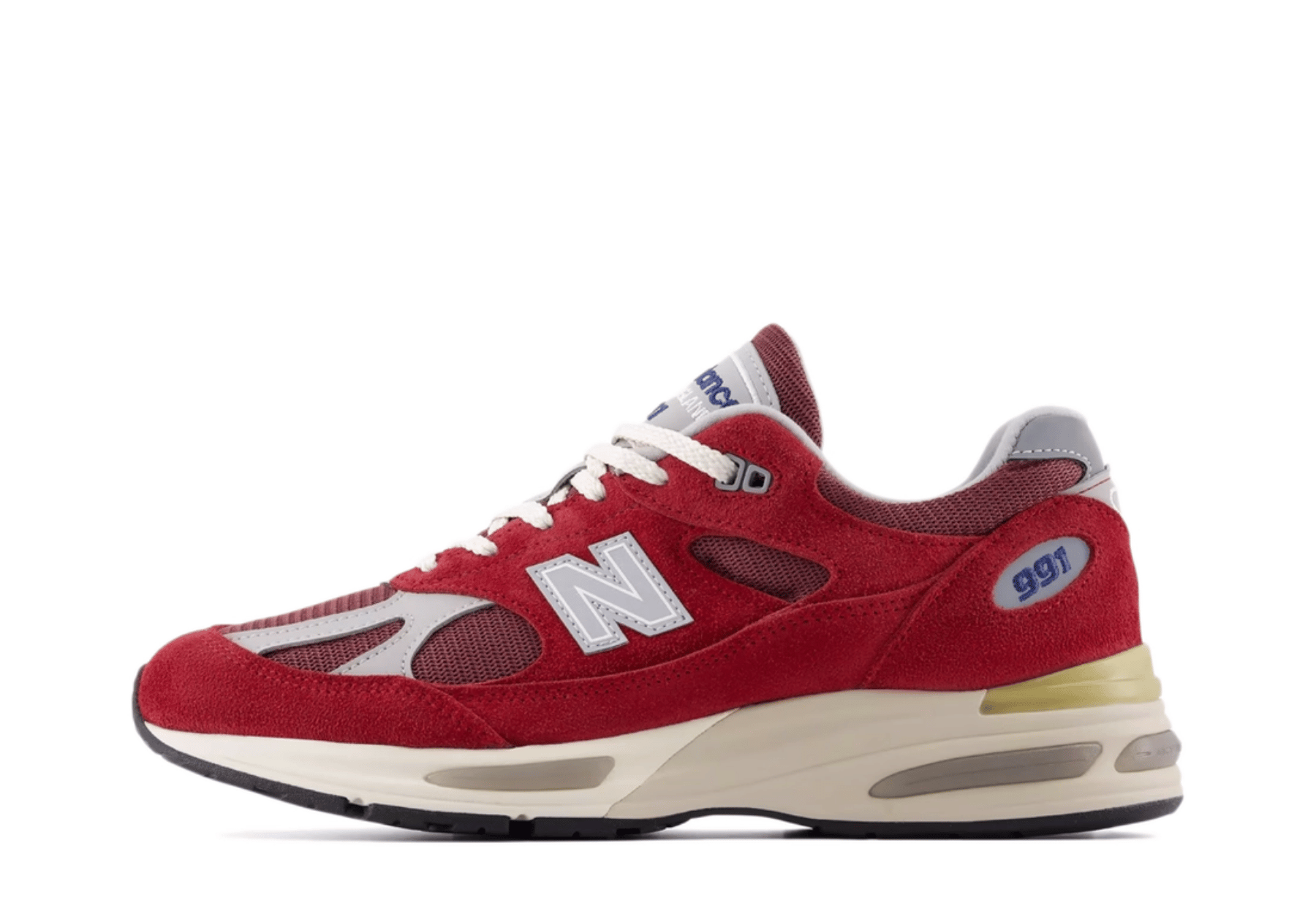 New Balance 991v2 Made in UK Vintage Sports Pack 'Karanda Red' (2026) photo 1