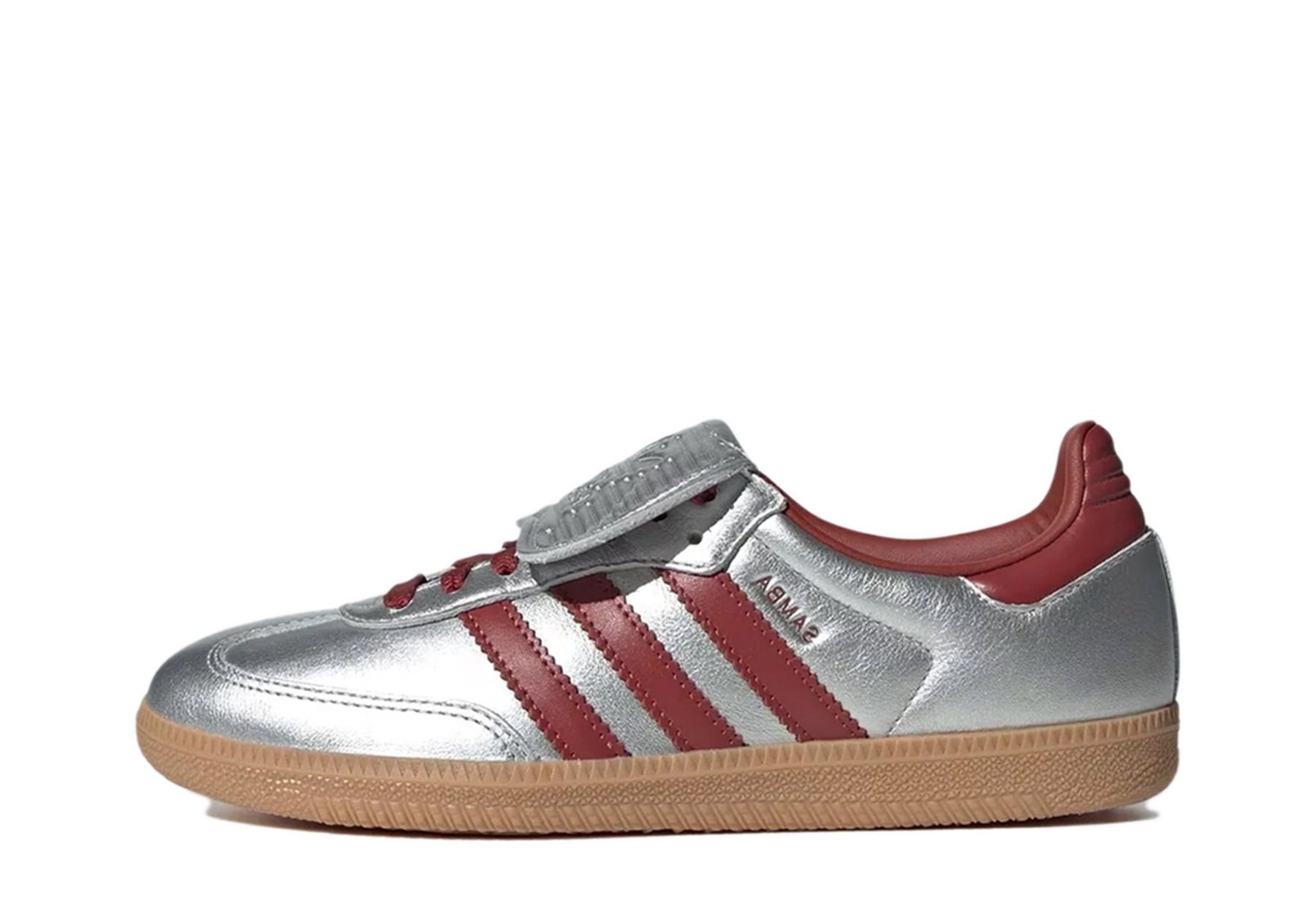 Adidas Samba LT 'Silver' - Metallic Pack (2025) Silver/Maroon/Gum sneaker – authenticated on KLEKT