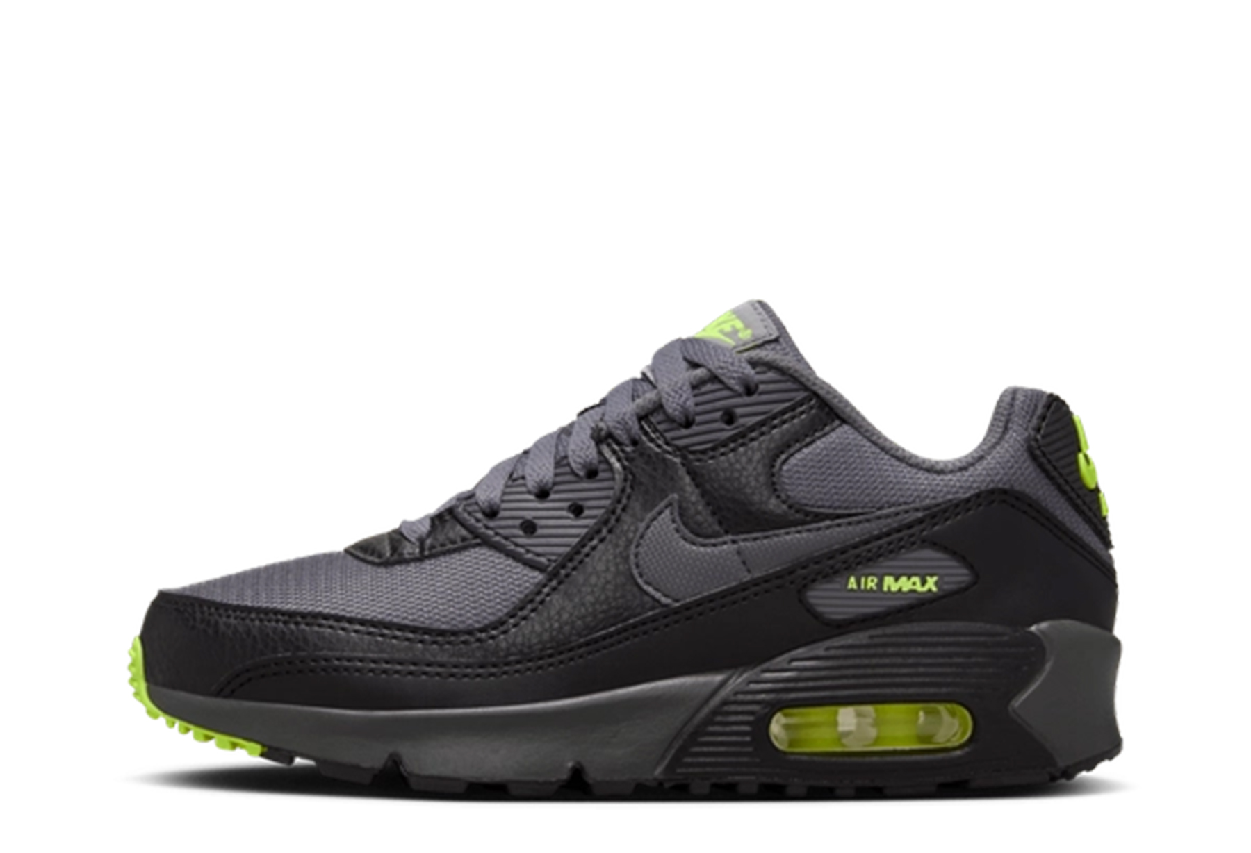 Nike Air Max 90 GS 'Black Volt' (2024) Black/Volt/Volt/Dark Grey sneaker – authenticated on KLEKT
