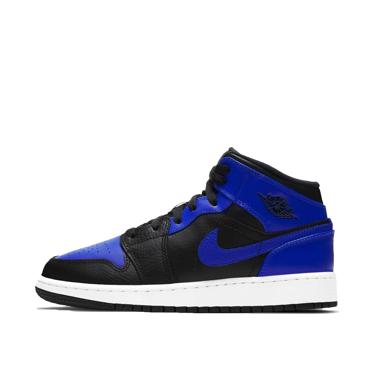Air Jordan 1 Mid Hyper Royal (GS) (2021) BLACK/HYPER ROYAL/WHITE sneaker – authenticated on KLEKT