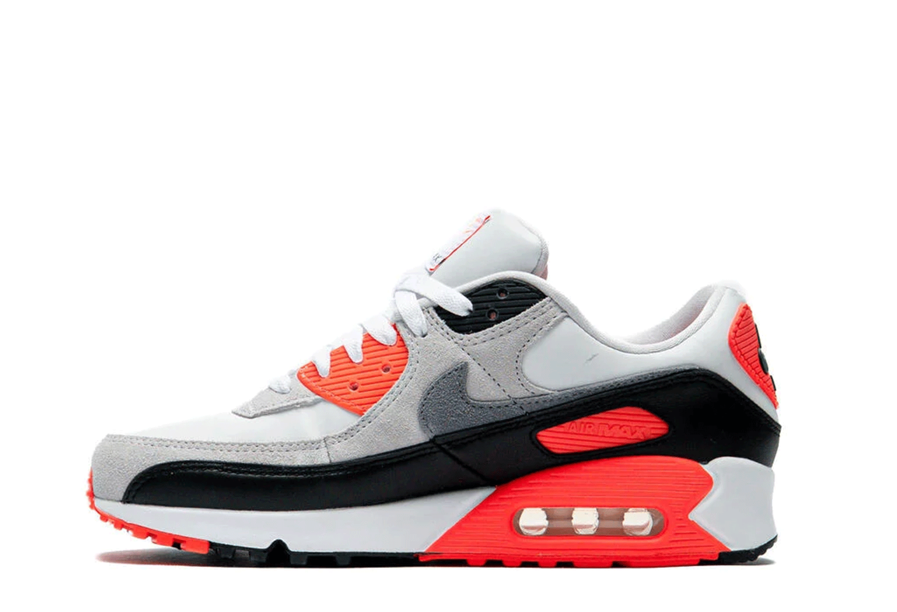 Nike Air Max 90 'Infrared 3M' (2026) White/Particle Grey/Light Smoke Grey/Black/Infrared 23 sneaker – authenticated on KLEKT